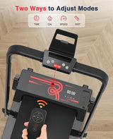 REDLIRO Walking Pad Treadmill with Incline - 2 in 1 Foldable under Desk for Home Office with Handle Bar，Remote Control LED Display