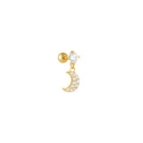 Heart round Ball Flat Helix Piercing Earring 925 Sterling Silver Ear Studs Geometric Zircon Exquisite Trinket Studs Aretes