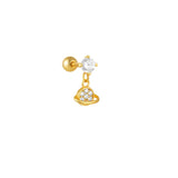 Heart round Ball Flat Helix Piercing Earring 925 Sterling Silver Ear Studs Geometric Zircon Exquisite Trinket Studs Aretes