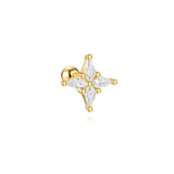 Heart round Ball Flat Helix Piercing Earring 925 Sterling Silver Ear Studs Geometric Zircon Exquisite Trinket Studs Aretes