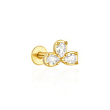 Heart round Ball Flat Helix Piercing Earring 925 Sterling Silver Ear Studs Geometric Zircon Exquisite Trinket Studs Aretes