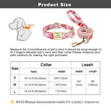 Personalized Dog Collar & Leash Set with Engraved Nameplate