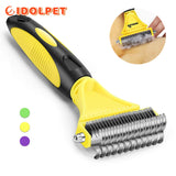 Stainless Steel Two-Sided Shedding and Dematting Comb for Dog & Cat