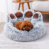 Cute Bear Paw Shape Comfortable Cozy Pet Sleeping Beds For Dog
