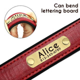Soft Leather Padded Collar For Large Dogs
