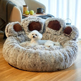 Cute Bear Paw Shape Comfortable Cozy Pet Sleeping Beds For Dog