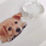 Zircon Bow Tie Rose Gold Lobster Button Cat & Dog Collar