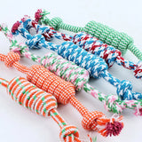 Durable Braided Bone Chewing Rope Colorful Cotton Knot Toys For Puppy