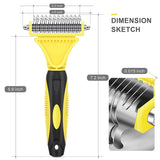 Stainless Steel Two-Sided Shedding and Dematting Comb for Dog & Cat