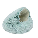 Warm Soft Plush Pet Bed with Cover Round & Mattress For Cats