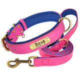 Soft Leather Padded Collar For Large Dogs
