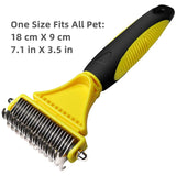 Stainless Steel Two-Sided Shedding and Dematting Comb for Dog & Cat