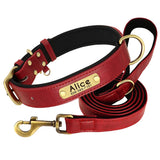 Soft Leather Padded Collar For Large Dogs