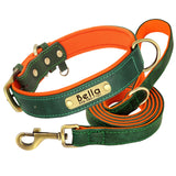 Soft Leather Padded Collar For Large Dogs