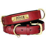 Soft Leather Padded Collar For Large Dogs