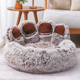 Cute Bear Paw Shape Comfortable Cozy Pet Sleeping Beds For Dog