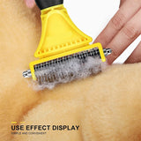 Stainless Steel Two-Sided Shedding and Dematting Comb for Dog & Cat