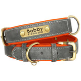 Soft Leather Padded Collar For Large Dogs