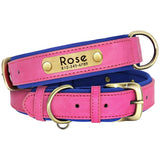 Soft Leather Padded Collar For Large Dogs