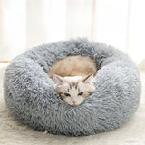 Warm Detachable and Washable Round Plush Pet Nest For Winter