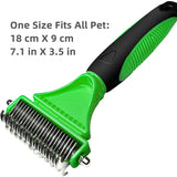 Stainless Steel Two-Sided Shedding and Dematting Comb for Dog & Cat