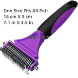 Stainless Steel Two-Sided Shedding and Dematting Comb for Dog & Cat