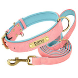 Soft Leather Padded Collar For Large Dogs