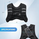 Elevate Your Workout: Versatile Weighted Vest for Strength Training, Running, and Fitness - Available in 6Lb to 30Lb Options with Reflective Stripe