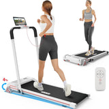 REDLIRO Walking Pad Treadmill with Incline - 2 in 1 Foldable under Desk for Home Office with Handle Bar，Remote Control LED Display