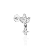 Heart round Ball Flat Helix Piercing Earring 925 Sterling Silver Ear Studs Geometric Zircon Exquisite Trinket Studs Aretes