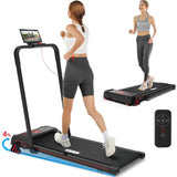 REDLIRO Walking Pad Treadmill with Incline - 2 in 1 Foldable under Desk for Home Office with Handle Bar，Remote Control LED Display