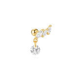 Heart round Ball Flat Helix Piercing Earring 925 Sterling Silver Ear Studs Geometric Zircon Exquisite Trinket Studs Aretes