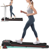REDLIRO Walking Pad Treadmill with Incline - 2 in 1 Foldable under Desk for Home Office with Handle Bar，Remote Control LED Display
